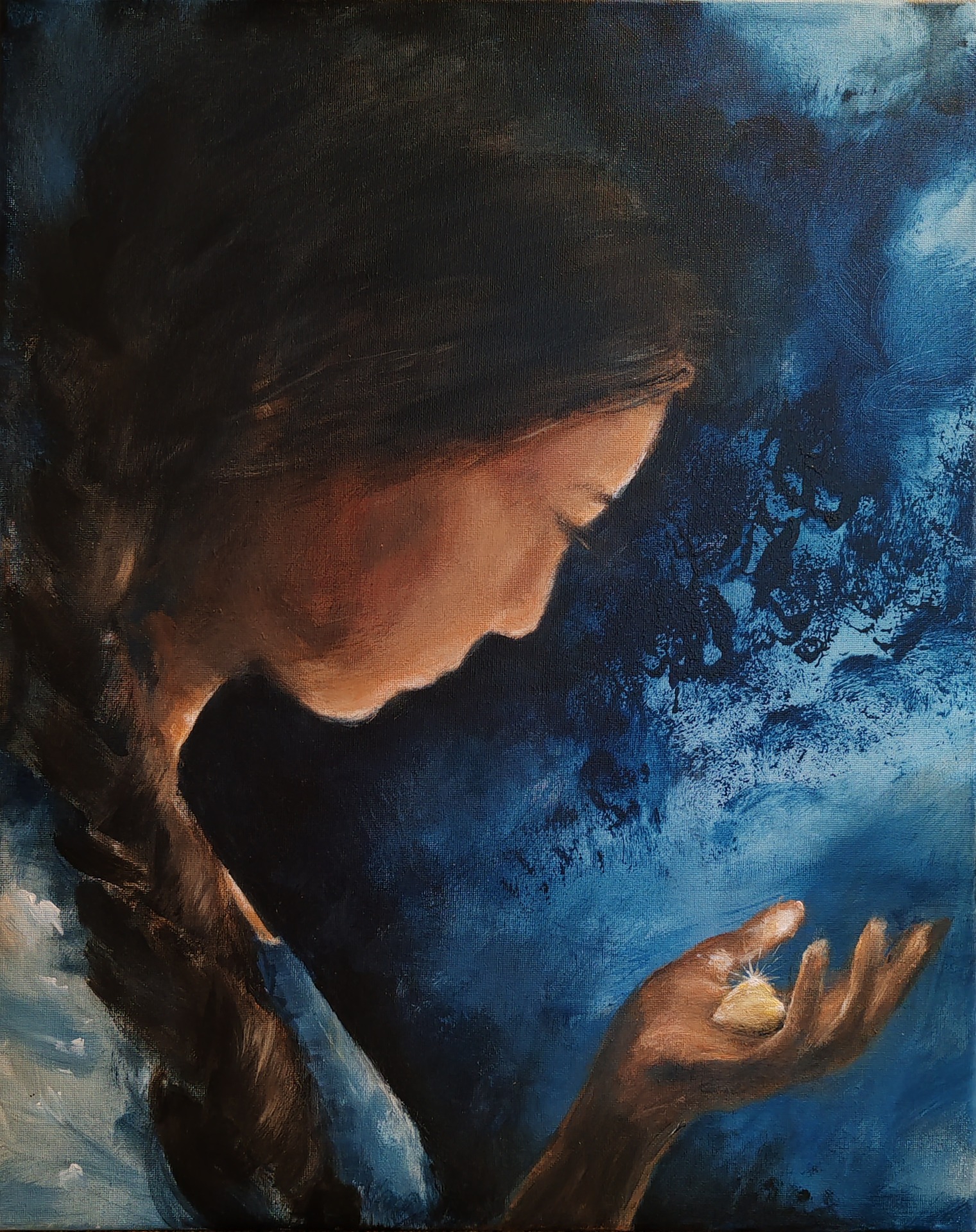 TÄMÄ SE ON. Akryyli kankaalle 40x50 cm. 190€