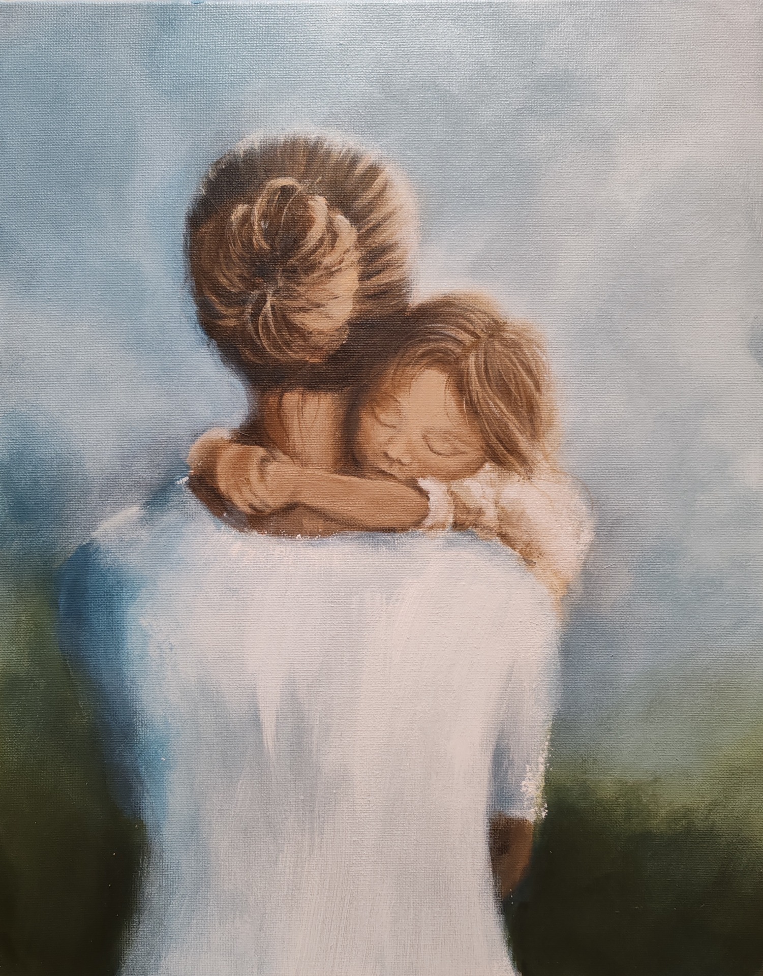 TURVALLINEN SYLI. Akryylimaalaus kankaalle 40x50cm. MYYTY